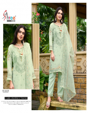green top - pure organza with heavy embroidery & hand work with latkan | bottom - viscose silk | dupatta - heavy embroidered net fabric embroidery work casual 