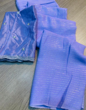 blue saree - pure viscose lining georgette | blouse - pure silk blouse sequance work  fabric sequance work work festive 