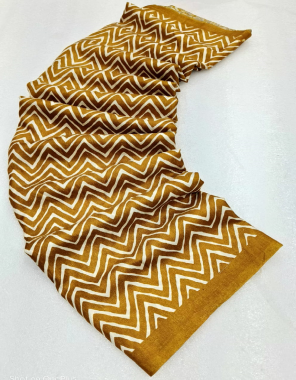 yellow pure soft tussar silk silk printed fabric printed work festive 
