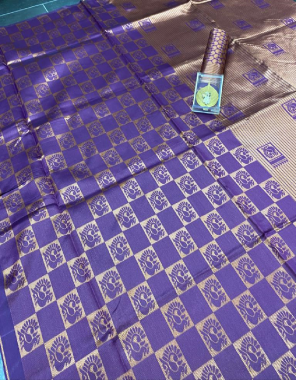 navy blue soft lichi silk fabric weaving work festive 