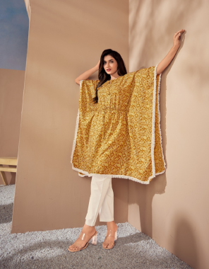 yellow heavy cotton batik printed with lace border fabric printed work ethnic 