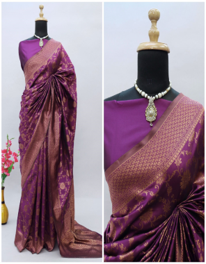 purple pure handloom kanchipuram silk fabric weaving work festive 