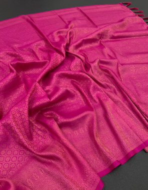 pink kubera pattu fabric weaving work party wear 