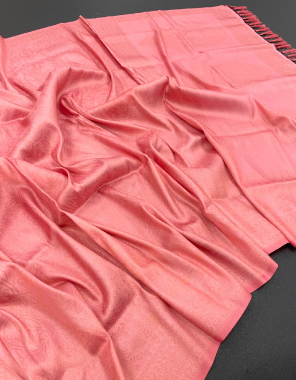 pink kubera pattu fabric weaving work party wear 