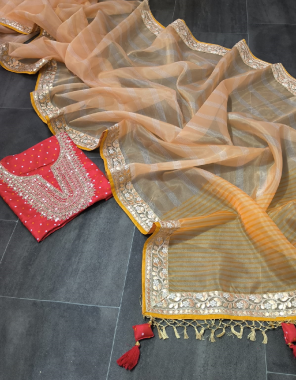 yellow saree - soft organza silk with digital printed | blouse - vichitra silk with digital printed  fabric digital printed work party wear 