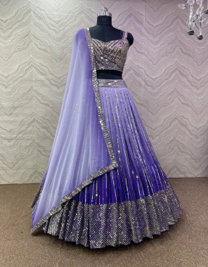 purple lehenga - heavy fox georgette | inner - micro cotton | length - 42 - 44 inches | flair - 3m flair | type - semi stitched | choli - heavy fox georgette with digital printed | sleeves - short sleeves plain fabric | type - unstitch ( 1m fabric ) | dupatta - heavy fox georgette with digital printed work ( 2.1m) fabric embroidery work ethnic 