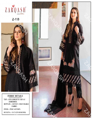 black top - fox georgette with embroidery work | pant - rayon stretchable heavy |dupatta - nazneen | top - xl ( 42 ) |xxl - ( 44) | bottom - xl ( 38 - 42 ) | xxl - ( 38 - 44 )  fabric embroidery work ethnic 