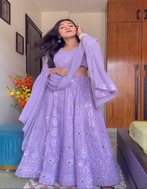 purple lehenga - faux georgette with sequance work | inner - micro silk | length - 42 