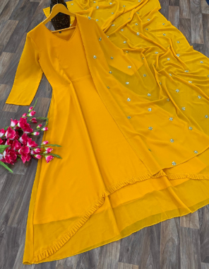 yellow top - fox georgette | length - 52 