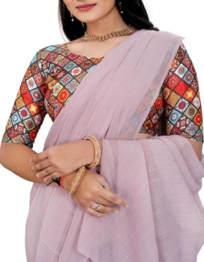 purple saree - zometo saree | blouse - bahubali satin digital printed fabric printed work ethnic 