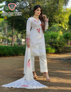 white top - heavy lawn cotton with embroidery work | bottom - semi lawn | dupatta - naznin | size - 58 ( 9xl) fabric embroidery work festive 