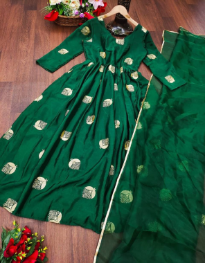 dark green kurti - crushed silk with complete linning | length - 50 