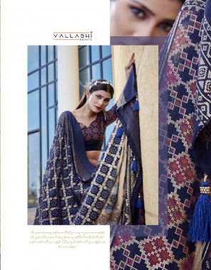 navy blue georgette zari foil printed with heavy blouse fabric printed work casual 