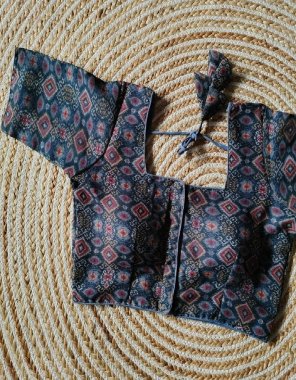 navy blue pure ikkat weaving | frill on sleeves n fancy latkan | height - 15 inch | sleeves - 11 inch | back open  fabric printed work festive 