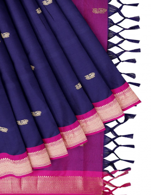 navy blue silk paithani meena work fabric weaving work ethnic 
