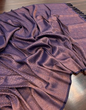 navy blue kubera pattu soft silk fabric weaving work casual 