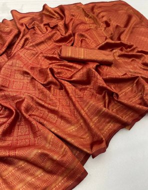 maroon banarasi soft silk  fabric weaving work festive 