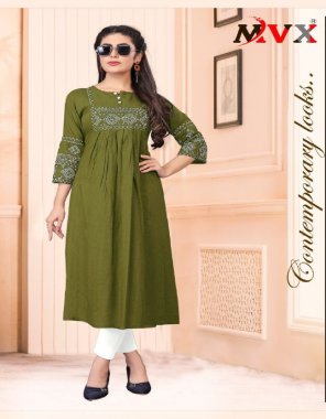 mahendi kurti - 14kg rayon with embroidery front & back side work  fabric embroidery work festive 