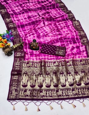 pink pure sibory with soft dolla silk fabric zari weaving work casual 
