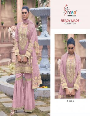 pink top - organza | bottom - silk viscose | dupatta - embroidered net ( pakistani copy ) fabric embroidery work party wear 