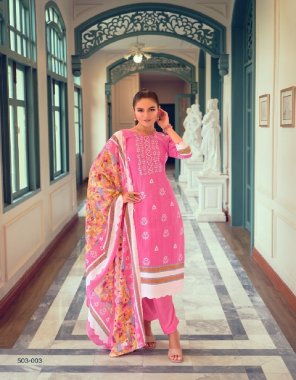 pink top - cotton exclusive designer print | dupatta - cotton mal mal print | bottom - cotton salwar fabric printed work ethnic 