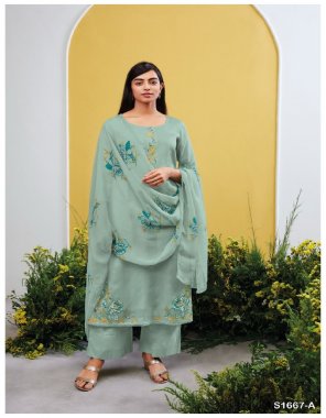 parrot green top - premium bemberg habutai silk with embroidery and handwork | bottom - premium cotton satin | dupatta - finest organza printed with handwork  fabric embroidery work ethnic 