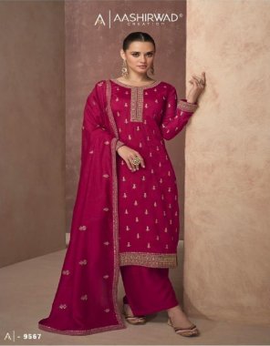 red top - premium silk | bottom - premium silk | dupatta - premium silk | unstitch fabric embroidery work ethnic 
