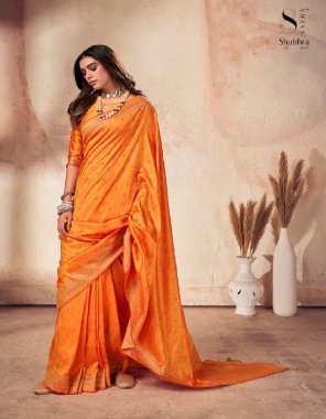 orange raw silk with swaroski  fabric swaroski  work ethnic 