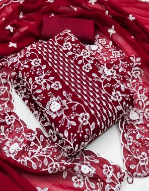 red top - georgette work ( 2 m) | bottom & inner - heavy shantoon ( 3.6 m) | dupatta - original georgette work ( 2.25 m) fabric cotton dhaga work work festive 