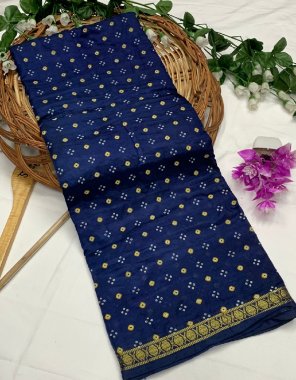 navy blue pure tafeta silk with hand print fabric printed work festive 