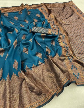 rama banarasi soft silk fabric weaving work casual 