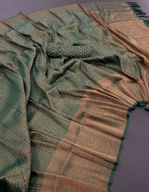dark green kubera pattu with sequance work fabric sequance work casual 