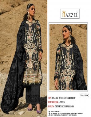 black top - heavy fox georgette embroidered | dupatta - heavy net ( heavy embroidery work ) with tussel | inner - santoon | bottom - dall santoon  fabric embroidery work ethnic 