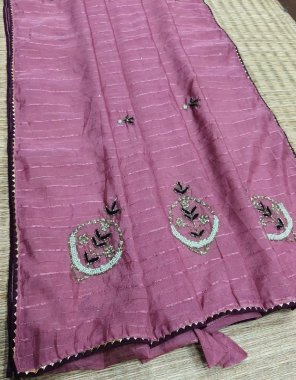 pink saree - pure soft organza silk with weaving | blouse - pure mono banglory silk fabric weaving work festive 