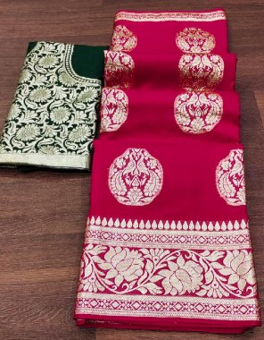 pink pure russian silk with zari weaving jacquard fabric jacquard work work ethnic 