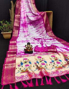 pink soft dola silk fabric zari weaving work casual 