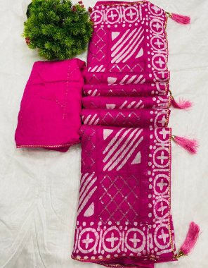 pink saree - soft mal mal cotton | blouse - running mal mal cotton with lace fabric printed work ethnic 