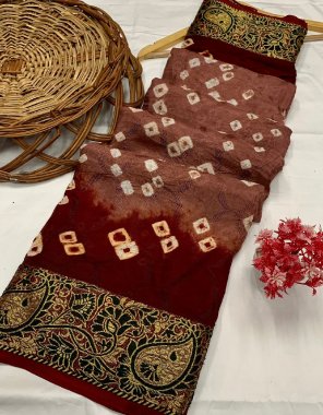 brown art silk zari weaving  fabric weaving work ethnic 