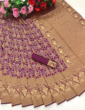 wine soft silk  fabric weaving work ethnic 