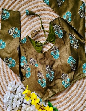 mahendi rajbhog silk | sleeves - 18 inch +| pad - yes | height - 15 inch  fabric printed work ethnic 