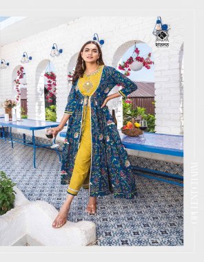 navy blue top - cotton top with thread work embroidery work handwork touch | bottom - cotton plazzo & pant | dupatta  - mal mal  printed with cotton lace fabric thread work work party wear 