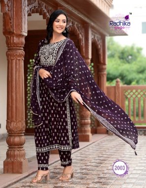 wine top/ pant - heavy rayon print with embroidery work | dupatta - nazmin print with detailing fabric embroidery work festive 