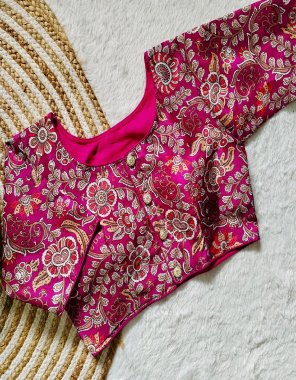 pink silk | height - 15 inch |padded | sleeves - 10 inch  fabric print work ethnic 