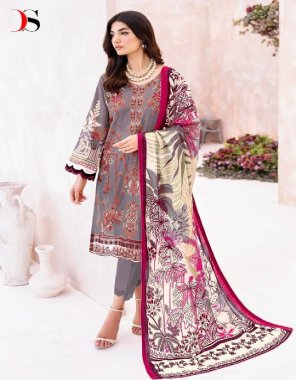 purple top - cotton with heavy self embroidery & embroidery patch | bottom - cotton soild | dupatta - cotton mal mal print ( pakistani copy ) fabric embroidery work party wear 