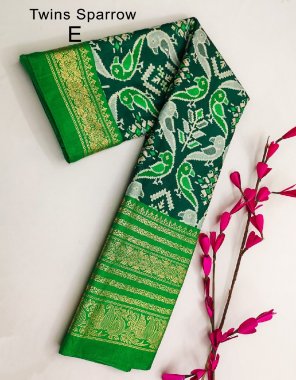dark green soft pure dola silk kalamkari and digital printed fabric digital printed work ethnic 