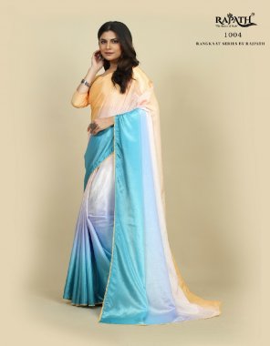 sky blue sattin chinon with alia bhatt wearing  fabric plain work ethnic 