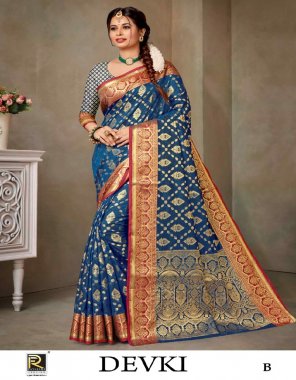 navy blue banarasi silk fabric weaving work ethnic 