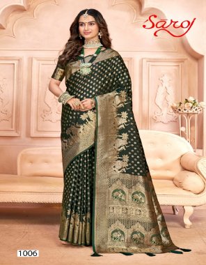 black silk and jacquard work saree with unstitched blouse piece fabric jacquard work casual 