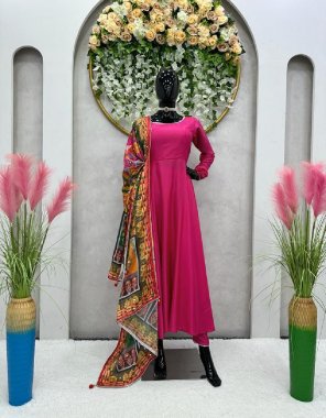 pink top - malay satin | inner - micro |stitch - m ( 38 ) | l ( 40 ) | xl ( 42 ) | pant - malay satin | stitch - full stitch upto 44 with elastic | dupatta - chinon silk with digital printed real mirror work with four side lace border  fabric plain work festive 
