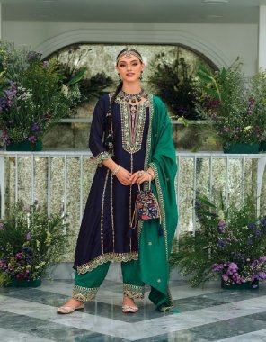 navy blue top - premium silk with embroidery work | dupatta - premium silk embroidery work | afghani salwar - premium silk with embroidery | size - m ( 38 ) | l ( 40 ) | xl ( 42 ) | xxl ( 44 ) | 3xl ( 46 ) fabric embroidery work ethnic 